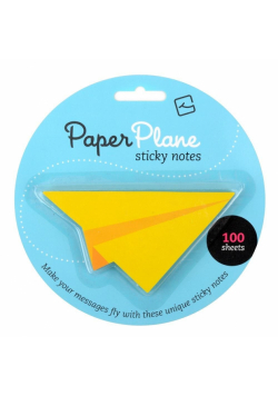 Paper Plane - karteczki samoprzylepne - żółte