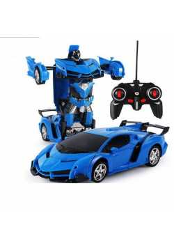 Auto Robot Transformers 2w1 R/C niebieski