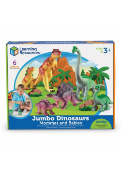 Duże Figurki mamy i dzieci dinozaury 6szt