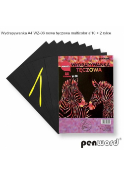 Wydrapywanka tęczowa A4 10 arkuszy WZ-06