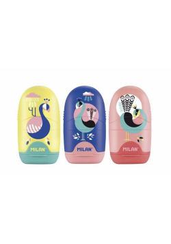 Temperówko-gumka Capsule Peacock + 2 gumki MILAN