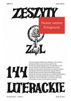 Zeszyty literackie 144 4/2018