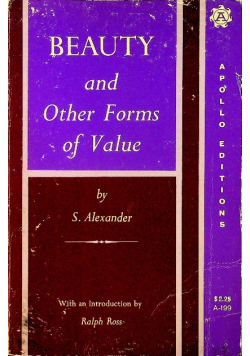 Beauty and Other Forms of Value