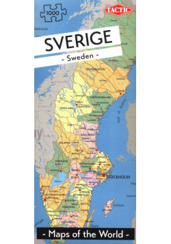 Puzzle Mapa Szwecji 1000