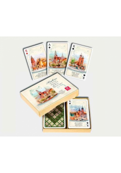 Karty Kraków Akwarele Brydż 2x55 CARTAMUNDI