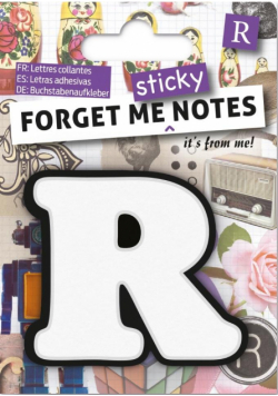 Forget me sticky notes kart samoprzylepne litera R