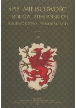 Rody Ziem Pruskich reprint z 1927 r.