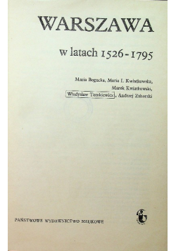 Warszawa w latach 1526 1795