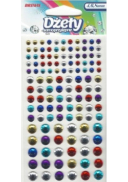 Dżety samoprzylepne kolorowe 4-8mm 125szt