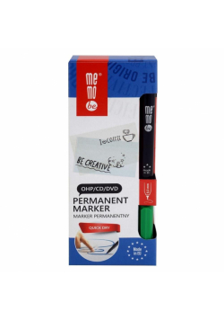 Marker permanentny 0,3mm zielony (10szt) MemoBe