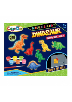 Odlewy Gipsowe z Magnesem Świecące Dinozaury
