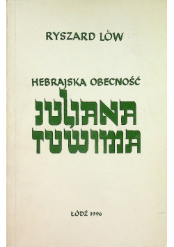 Hebrajska obecność Juliana Tuwima autograf
