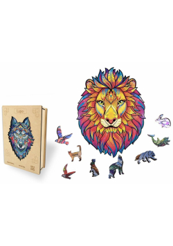 Puzzle drewniane lew 125el