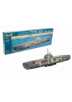 Statek 1:144 U-Boat typ XXI with interior