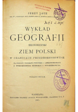 Wykład Geografji 1921 r.