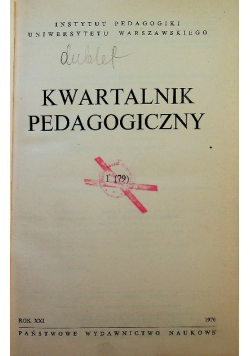 Kwartalnik pedagogiczny Nr 1 do 4 ( 79 - 82 )  / 76