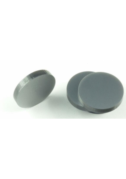 Znaczniki akryl srebrne okrągłe 22x3mm 10szt