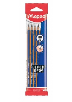 Ołówek Blackpeps blue HB 6szt MAPED
