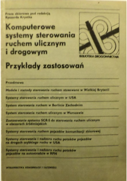 Komputerowe systemy sterowania ruchem ulicznym i drogowych