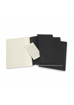 3 Zeszyty Moleskine Cahier Journals XL kratka