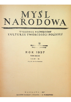 Myśl Narodowa Tom 2 1937 r.
