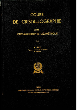 Cours de cristallographie 1