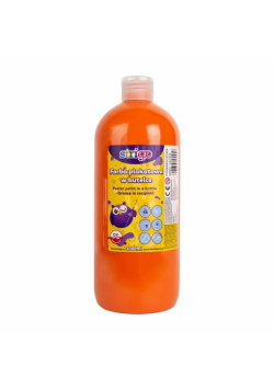 Farba plakatowa w butelce 1000ml pomarańcz STRIGO