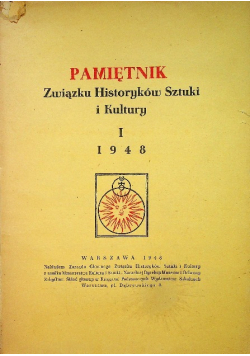 Pamiętnik Związku Historyków Sztuki i Kultury 1948 r.