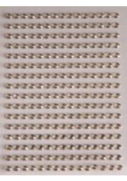 Dżety samoprzylepne srebrne 6mm 140szt