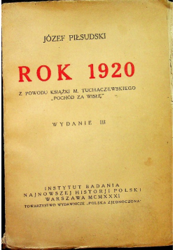 ROK 1920 1931 r.
