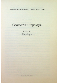 Geometria i topologia część II Topologia