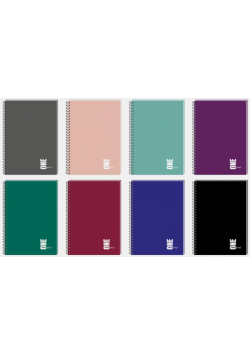 Kołozeszyt A5/100K kratka UV One Color (5szt)
