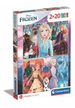 Puzzle 2x20 Super kolor Frozen 2