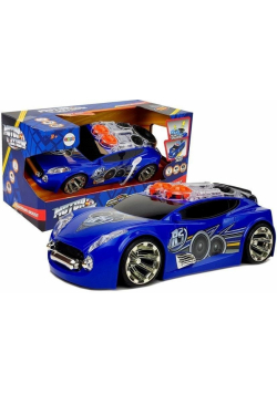 Sportowe auto DJ z głośnikami na dachu