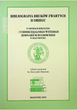 Bibliografia druków zwartych II obiegu