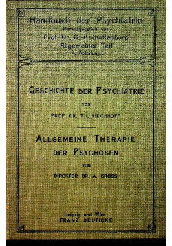Allgemeine Therapie der Psychosen 1912 r.