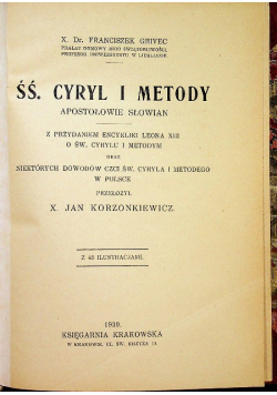 Śś Cyryl i Metody apostołowie Słowian 1930 r.