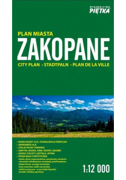 Zakopane 1:12 000 plan miasta PIĘTKA
