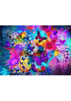 Puzzle 1000 Kwiaty i motyle