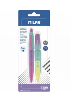 Długopis + ołówek automatyczny COMPACT SUNSET na blistrze