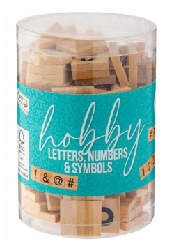 Drewniane litery cyfry symbole