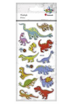 Naklejki wypukłe miękkie dinozaury 15szt