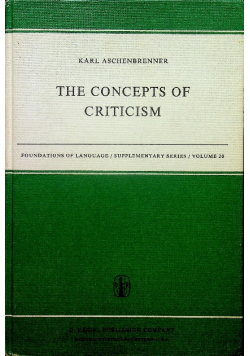 The concepts of criticism