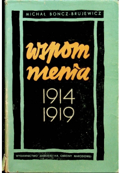 Wspomnienia 1914 1919