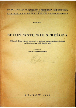 Beton wstępnie sprężony Obliczanie belek