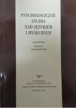 Psychologiczne studia nad językiem i dyskursem
