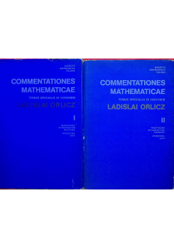 Commentationes mathematicae Tom I i II