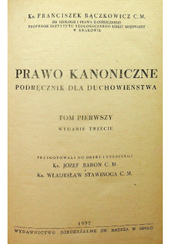 Prawo kanoniczne tom I