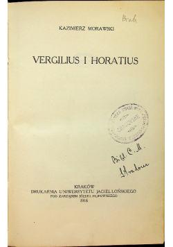 Vergilius i Horatius 1916 r.