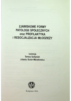 Zjawiskowe formy patologii społecznych oraz profilaktyka i resocjalizacja młodzieży